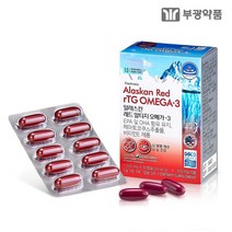 rTG오메가3 부광메디카 알래스칸 레드 알티지오메가3 1개월 인지질 아스타잔틴 함유 혈행개선 rTG오메가, 12ea