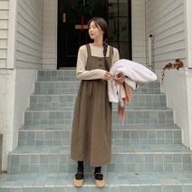 [공구우먼] [제작] 베어디 코듀로이 뷔스티에 롱 원피스 67991 빅사이즈 여성의류