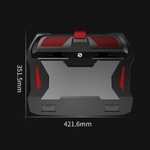 노트북 쿨러 암 거치대 모니터 받침대 쿨링 패드 휴대용 누워서 게이밍 air flow 냉각 팬 방열 라디에이터 사일런트 게임 냉각 팬 18 인치, 02 RGB Light