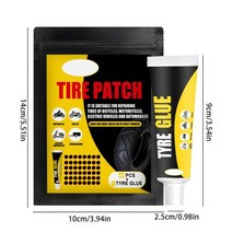 자전거펑크패치 라운드/사각 고무 자전거 타이어 패치 48 개 접착제 포함 사이클링 수리 도구 내부 튜브 펑크, [01] Round