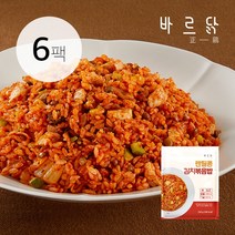 바르닭 닭가슴살 곤약볶음밥 렌틸콩&김치볶음밥, 250g, 6팩