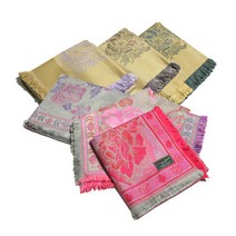 [소브라노] 국산 플라워 자가드 숄 무릎담요 선물포장