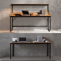 책상 1600 겸 테이블 긴 넓은 원목 2인용 컴퓨터 대 모던하우스 중 고등 학생 이케아, 화이트, 선반형