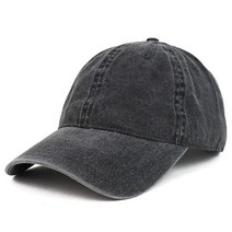 Armycrew XXL 오버 사이즈 빅 워싱 면 안료 염색 비정형 야구 모자 블랙. XXLarge 가성비 추천 미국직구
