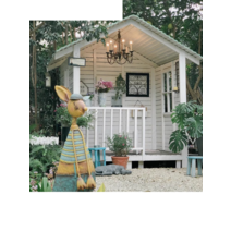 조립식 원두막 야외 정원 테라스 소품 통나무집 캠핑, 길이 1.5 폭 1.2 높이 2.1미터 원두막