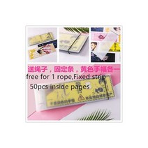 슬로건 바인더 핸드 배너 수납 책 45x15cm 투명 방수 케이팝 응원 앨범, Horizontal50pcspages