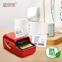 시노링크 님봇 B21 전용 라벨링 라벨프린터 네임스티커, 사각 투명 40x30mm