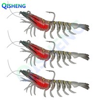 [QISHENG] 새우웜 소프트베이트 새우 배스낚시 농어 쏘가리 3개입/세트, JTX-1#(12g-90mm)
