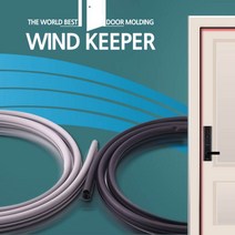 윈드키퍼 현관문 고무패킹 외풍 미세먼지 차단 소음방지 몰딩, A타입 블랙/2.1M X 3개 6.3M