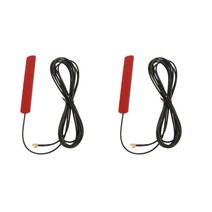 커넥터가있는 2Pcs 3G 4 패치 외부 수신기 전송, 20x110x5MM, 검은, 금속 및 플라스틱