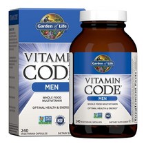 Garden of Life Vitamin Code Men 240 Vegetarian, 상세설명참조