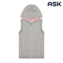 에스크 주니어 여아 메쉬 배색 쿨맥스 조끼 집업