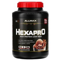 올맥스 헥사프로 울트라 프리미엄 6 가지 단백질 혼합물 초콜릿 맛 5 lbs (2.27kg)