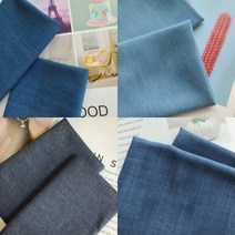 자투리원단 청바지 원단 청지 스판 워싱 얇은 인형옷 원단 데님 연습 미니어처, 그레이블루