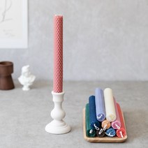 컬러 비즈시트 비즈왁스 밀랍 꿀초 캔들 20가지 컬러 긴초, 코랄, 추가 구매 안함, 1개