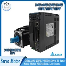델타 AC 서보 키트 220V 750W/1KW/1.5KW B3 시리즈 모터 60/80/130mm 플랜지 24bit B2Series CANopen RS-48, 01 200W Kit-L(Driver)