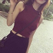 셀러허브 여성패션 [오노마] ONM 민소매 라운드 티셔츠 여자 크롭 캐주얼 여행 코디