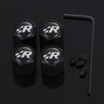 자동차부품 자동차 타이어 밸브 캡 에어 스템 폭스바겐용 방진 커버 GR SR R 레이싱 골프 4 5 6 MK7 GTI 투, 03 Black 3