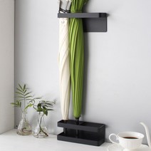 철제 우산꽂이 자석 우산정리대 현관문 부착 우산걸이 못안박는 선반 무타공벽 철제 정리대 못없, [선택] 브라운