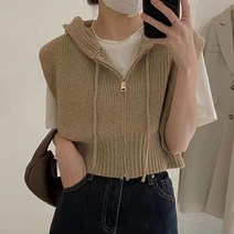 코코블랑 후드집업 니트베스트