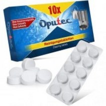 OPUTEC 전자동 커피 머신 커피 머신 에스프레소 머신을 위한 세척용 정제 10개 팩: JURA SIEMENS SAECO NESPRE와 호환되는 위생적인 단일 제거 기능이 있는 2G 탈지제 정제, One Color, 10 Stück