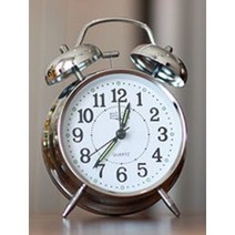 제이나인 아날로그 감성 알람 탁상 시계, 화이트