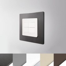 국산 베르블럭 접착식 스위치 테두리 커버(대형) / 인테리어 스티커 포인트 벽지 스위치 주변 가림 부자재, 5) 매트브라운 (대형)