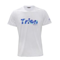 트라이온 아울렛 플라워 반팔티 화이트블루 남녀공용 배드민턴 탁구 스쿼시 테니스