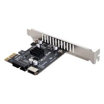 NFHK 5Gbps Type-E USB 3.1 전면 패널 소켓 및 USB 2.0 to PCI-E 1X 익스프레스 카드 VL805 어댑터 마더보드용, BLACK PCI-E CARD