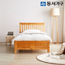 동서가구 바네도 북유럽풍 슈퍼싱글 SS 미송 원목 침대 프레임 DF642163, 화이트