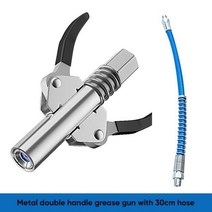 주입기 펌프 인젝터 급유기 오일 석션기 그리스 건 커플러 10000 PSI NPTI/8 고압 노즐 자동차 주사기 윤활유 팁 수리 액세서리, Silver with hose