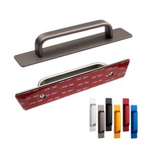 접착식 손잡이 무타공 강력 베란다 창문 유리문 샤시문 도어 핸들 판손잡이, 모던 블랙