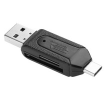 카드리더기 usb sd card 미니 OTG USB2.0 타입-C 메모리 카드 리더기 SD TF 마이크, 한개옵션0