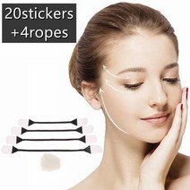 홈케어리프팅 초음파 미용기기 헤어 도구 조절 주름 방지 페이스 테이프 눈과 눈썹 스트레칭 스트랩 Bb, 03 20스티커s-4ropes