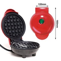카페 디저트 크로아상 업소용 가정용 붕어빵기계 saengq mini electric waffles maker pan eggette machine mini waffle pot, 빨간색-220v, 유럽 ​​연합