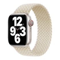 데이A 애플워치 8 7 se2 호환 브레이드 솔로루프 스트랩, 42/44/45/49mm, M, 스타라이트