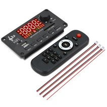 12V Amplifier Bluetooth 5.0 100W MP3 Decoder Board Call Recording Wireless Music Audio Module USB TF, 01 Black_01 번들 1