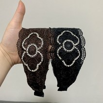 플라워 레이스 큐빅머리띠 와이드 헤어밴드 4종중 택1