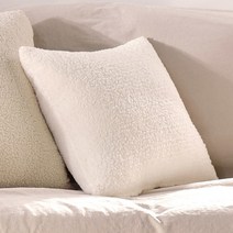 [벨라이프] 워밍 쿠션커버 양털 35x35 2color, 색상:01.화이트양털
