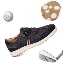 NTO 남성 스파이크 골프화 천연소가죽 다이얼 필드 골프신발