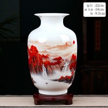 셀럽당 경덕진 도자기 인테리어 장식품 관상하는 꽃병 드라이 플라워 꽃병 중국식 꽃병, A10