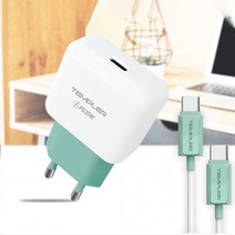 충전기 정확도 20CtoC 가정용 고속충전기 1포트 PD c타입 케이블포함 갤럭시, 템플러 PD20W CTOC