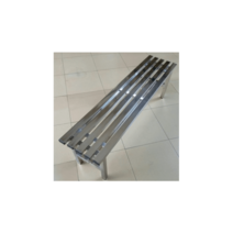 야외 스테인리스 벤치 실내 의자 병원 카페 헬스장, 길이150x폭35x높이45cm - 304 스텐