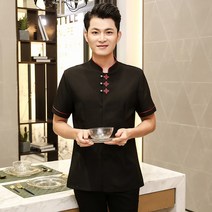 바텐더상의 분식집 종업원 유니폼 여름옷 인스턴트라면 음식 소고기국수 밀가루 모티브 식당 반팔 489052287