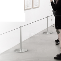 갤러리 차단봉 벨트 가이드 라인 바리케이트 미술관, 검은색 얇은 섀시