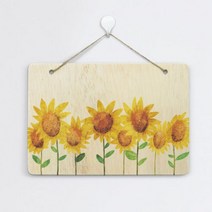 gb448-우드행잉액자 해피스마일해바라기꽃밭