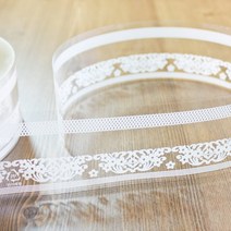 OPP얇은무스띠(높이5cm)레이스 / 5cm x 400M 1롤 // 케익띠 피스띠 조각케익띠