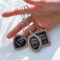 피케이몰 미니 사진 액자형 키링 최애 연예인 포카 키홀더, 3개, 하트