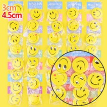 40P 스마일뺏지 3cm/4.5cm 뺏지 스마일뺏지 뱃지 브로치 와펜 스마일뱃지 스마일핀 스마일브로치 스마일와펜 버튼뱃지 배지 악세사리, 3cm-일반형