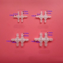 튜브 호스 커넥터 6-way 매니폴드 피팅 PP [튜빙 플라스틱 다채널 manifold 연결관 콘넥터], MF-6W79(10개/팩)